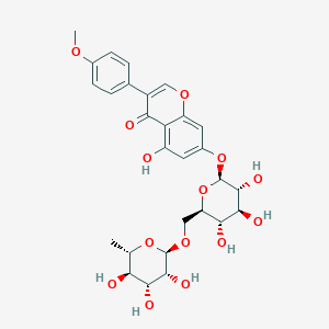 5-hydroxy-3-(4-methoxyphenyl)-7-[(2S,3R,4S,5S,6R)-3,4,5-trihydroxy-6-[[(2R,3R,4R,5R,6S)-3,4,5-trihydroxy-6-methyloxan-2-yl]oxymethyl]oxan-2-yl]oxychromen-4-one