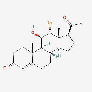 molecular formula C21H29BrO3 B1204262 11beta-Hydroxy-12alpha-bromoprogesterone CAS No. 1242-47-3