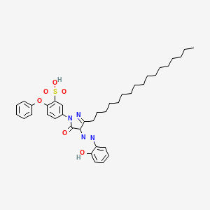 5-{3-heptadecyl-4-[(E)-(2-hydroxyphenyl)diazenyl]-5-oxo-4,5-dihydro-1H-pyrazol-1-yl}-2-phenoxybenzenesulfonic acid