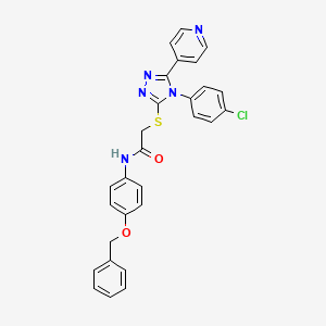 N-[4-(benzyloxy)phenyl]-2-{[4-(4-chlorophenyl)-5-(4-pyridinyl)-4H-1,2,4-triazol-3-yl]sulfanyl}acetamide