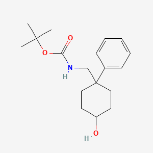 molecular formula C18H27NO3 B12042722 (4-Hydroxy-1-phenyl-cyclohexylmethyl)-carbamic acid tert-butyl ester 