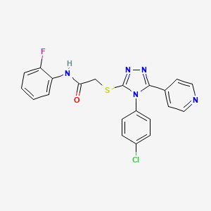 2-{[4-(4-chlorophenyl)-5-(pyridin-4-yl)-4H-1,2,4-triazol-3-yl]sulfanyl}-N-(2-fluorophenyl)acetamide