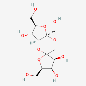 molecular formula C12H20O10 B1204289 双-β-D-呋喃果糖 1,2':2,3'-二酐 