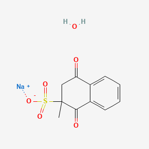 molecular formula C11H11NaO6S B1204292 Menadione sodium bisulfite hydrate CAS No. 57414-02-5