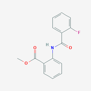 molecular formula C15H12FNO3 B1204296 Methyl 2-[(2-fluorobenzoyl)amino]benzoate 