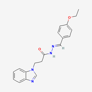 molecular formula C19H20N4O2 B12042980 3-(1H-Benzimidazol-1-YL)-N'-(4-ethoxybenzylidene)propanohydrazide 