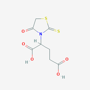 molecular formula C8H9NO5S2 B12043024 2-(4-Oxo-2-thioxo-1,3-thiazolidin-3-yl)pentanedioic acid CAS No. 16942-88-4