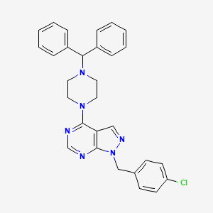 4-(4-benzhydryl-1-piperazinyl)-1-(4-chlorobenzyl)-1H-pyrazolo[3,4-d]pyrimidine