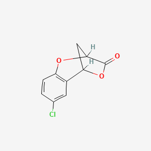 B1204313 6-Chloro-4-hydroxychroman-2-carboxylic acid lactone CAS No. 77155-94-3