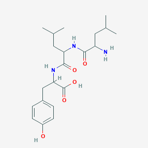 molecular formula C21H33N3O5 B12043170 2-[[2-[(2-Amino-4-methylpentanoyl)amino]-4-methylpentanoyl]amino]-3-(4-hydroxyphenyl)propanoic acid 