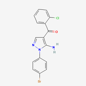 (5-Amino-1-(4-bromophenyl)-1H-pyrazol-4-YL)(2-chlorophenyl)methanone