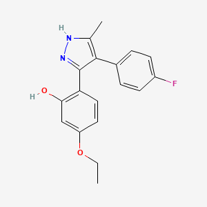 5-Ethoxy-2-(4-(4-fluorophenyl)-5-methyl-1H-pyrazol-3-yl)phenol