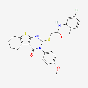 N-(5-chloro-2-methylphenyl)-2-{[3-(4-methoxyphenyl)-4-oxo-3,4,5,6,7,8-hexahydro[1]benzothieno[2,3-d]pyrimidin-2-yl]sulfanyl}acetamide