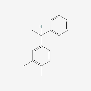 molecular formula C16H18 B1204325 Benzene, 1,2-dimethyl-4-(1-phenylethyl)- CAS No. 6196-95-8