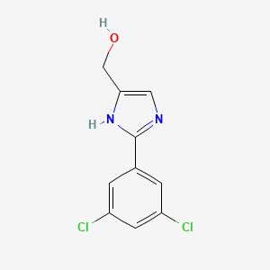 molecular formula C10H8Cl2N2O B12043252 (2-(3,5-dichlorophenyl)-1H-imidazol-5-yl)methanol CAS No. 188257-68-3