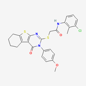 N-(3-chloro-2-methylphenyl)-2-{[3-(4-methoxyphenyl)-4-oxo-3,4,5,6,7,8-hexahydro[1]benzothieno[2,3-d]pyrimidin-2-yl]sulfanyl}acetamide