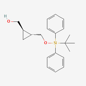 molecular formula C21H28O2Si B12043289 trans-(2-((Tert-butyldiphenylsilyloxy)methyl)cyclopropyl)methanol 