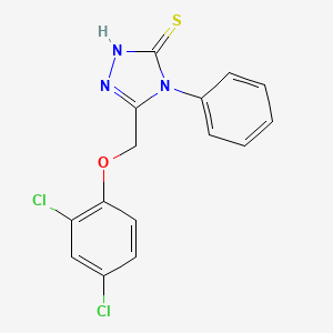 molecular formula C15H11Cl2N3OS B1204329 3-[(2,4-dichlorophenoxy)methyl]-4-phenyl-1H-1,2,4-triazole-5-thione 