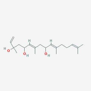 molecular formula C20H34O3 B12043304 (6E,10E)-3,7,11,15-tetramethylhexadeca-1,6,10,14-tetraene-3,5,9-triol 