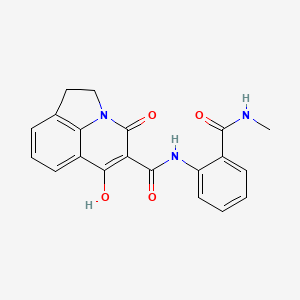 4-hydroxy-N-[2-(methylcarbamoyl)phenyl]-6-oxo-1,2-dihydro-6H-pyrrolo[3,2,1-ij]quinoline-5-carboxamide