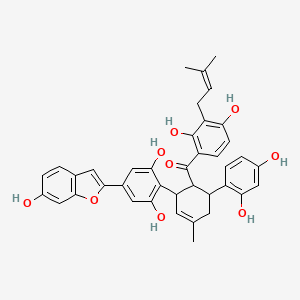 molecular formula C39H36O9 B1204337 查耳可莫拉辛 CAS No. 76472-89-4