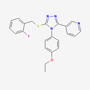 3-(4-(4-Ethoxyphenyl)-5-((2-fluorobenzyl)thio)-4H-1,2,4-triazol-3-yl)pyridine