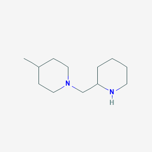 molecular formula C12H24N2 B12043393 4-Methyl-1-(piperidin-2-ylmethyl)piperidine 