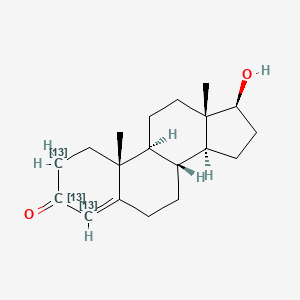 molecular formula C19H28O2 B12043424 (8R,9S,10R,13S,14S,17S)-17-hydroxy-10,13-dimethyl-1,2,6,7,8,9,11,12,14,15,16,17-dodecahydrocyclopenta[a]phenanthren-3-one 