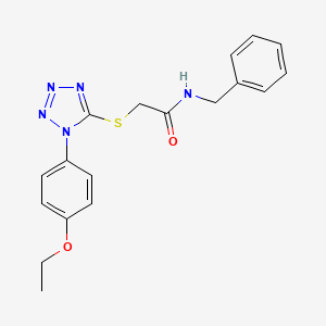 molecular formula C18H19N5O2S B12043482 N-Benzyl-2-((1-(4-ethoxyphenyl)-1H-tetraazol-5-YL)thio)acetamide 