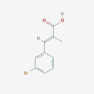 molecular formula C10H9BrO2 B12043493 3-(3-Bromophenyl)-2-methylacrylic acid 