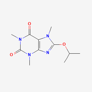 molecular formula C11H16N4O3 B12043501 1,3,7-Trimethyl-8-(propan-2-yloxy)-3,7-dihydro-1h-purine-2,6-dione CAS No. 5438-73-3