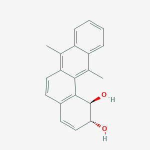 molecular formula C20H18O2 B1204353 trans-1,2-Dihydro-1,2-dihydroxy-7,12-dimethylbenz(a)anthracene CAS No. 68984-91-8
