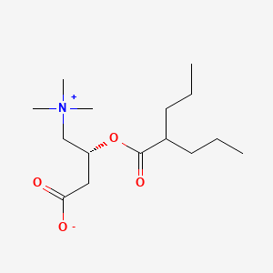molecular formula C15H29NO4 B1204354 丙戊酰肉碱 CAS No. 95782-09-5