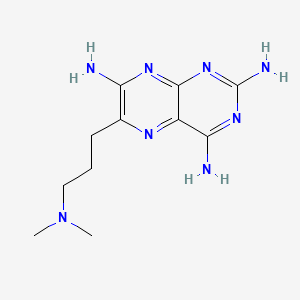 B1204359 2,4,7-Triamino-6-(3-(N,N-dimethylamino)propyl)pteridine CAS No. 142431-38-7