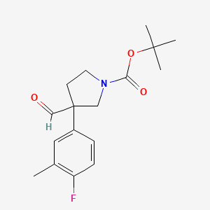 tert-Butyl 3-(4-fluoro-3-methylphenyl)-3-formylpyrrolidine-1-carboxylate