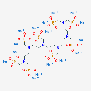 molecular formula C18H36N6Na16O24P8 B120436 十六钠(乙烷-1,2-二基双((膦酸甲基)亚氨基)乙烷-2,1-二基((膦酸甲基)亚氨基)乙烷-2,1-二基亚硝基双(亚甲基)))四膦酸盐 CAS No. 93892-84-3