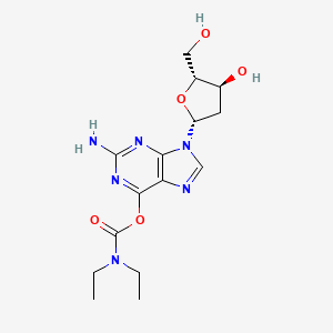 molecular formula C15H22N6O5 B1204364 2'-Deoxy-6-diethylcarbamyloxyguanosine CAS No. 82721-27-5