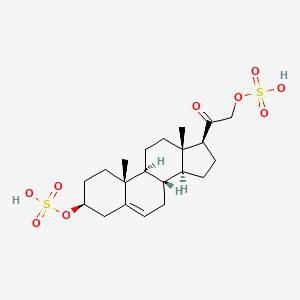 molecular formula C21H32O9S2 B1204365 孕烯醇酮-3,21-二硫酸盐 CAS No. 5639-07-6