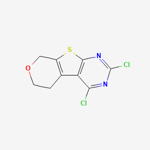 3,5-dichloro-11-oxa-8-thia-4,6-diazatricyclo[7.4.0.02,7]trideca-1(9),2(7),3,5-tetraene