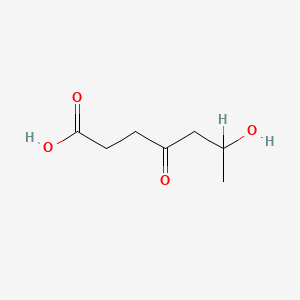 B1204367 4-Oxo-6-hydroxyheptanoic acid CAS No. 85099-01-0