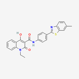 1-Ethyl-4-hydroxy-N-[4-(6-methyl-1,3-benzothiazol-2-YL)phenyl]-2-oxo-1,2-dihydro-3-quinolinecarboxamide