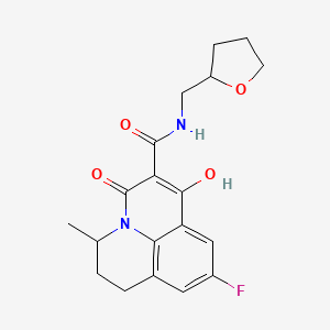 9-Fluoro-7-hydroxy-3-methyl-5-oxo-N-(tetrahydro-2-furanylmethyl)-2,3-dihydro-1H,5H-pyrido[3,2,1-IJ]quinoline-6-carboxamide