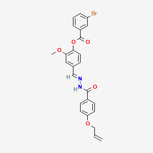 4-(2-(4-(Allyloxy)benzoyl)carbohydrazonoyl)-2-methoxyphenyl 3-bromobenzoate