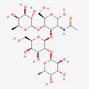 alpha-L-fucosyl-(1->2)-beta-D-galactosyl-(1->3)-[alpha-L-fucosyl-(1->4)]-N-acetyl-D-glucosamine