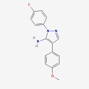 1-(4-Fluorophenyl)-4-(4-methoxyphenyl)-1H-pyrazol-5-amine