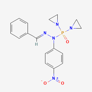 P,P-DI(1-Aziridinyl)N-(4-nitrophenyl)-N'-(phenylmethylidene)phosphinic hydrazide