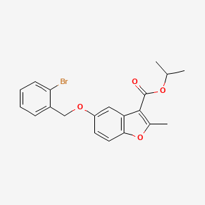 molecular formula C20H19BrO4 B12043744 Isopropyl 5-((2-bromobenzyl)oxy)-2-methyl-1-benzofuran-3-carboxylate 