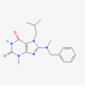 molecular formula C18H23N5O2 B12043745 8-[benzyl(methyl)amino]-7-isobutyl-3-methyl-3,7-dihydro-1H-purine-2,6-dione CAS No. 332904-92-4