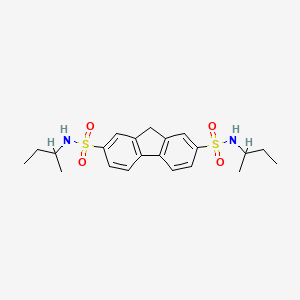 molecular formula C21H28N2O4S2 B12043817 N,N'-di(butan-2-yl)-9H-fluorene-2,7-disulfonamide 