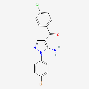 (5-Amino-1-(4-bromophenyl)-1H-pyrazol-4-yl)(4-chlorophenyl)methanone